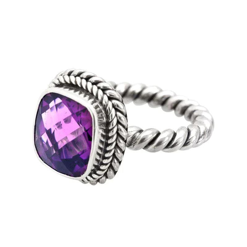 Gemstone and Sterling Silver Ring