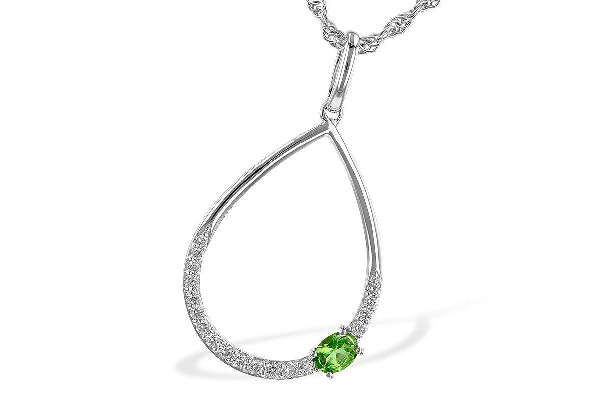Green Garnet Diamond Necklace