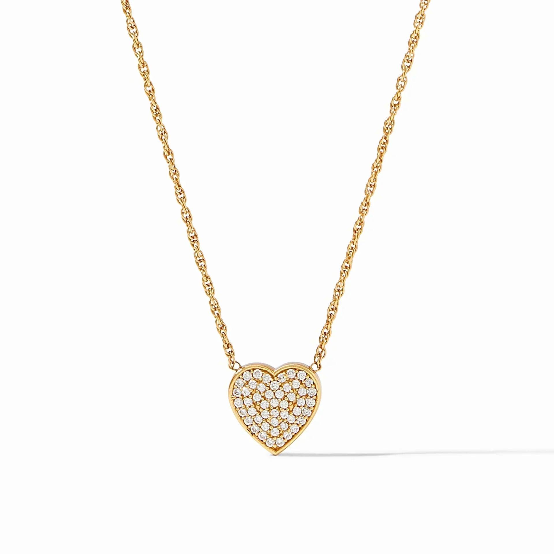 Heart Pave Delicate Necklace