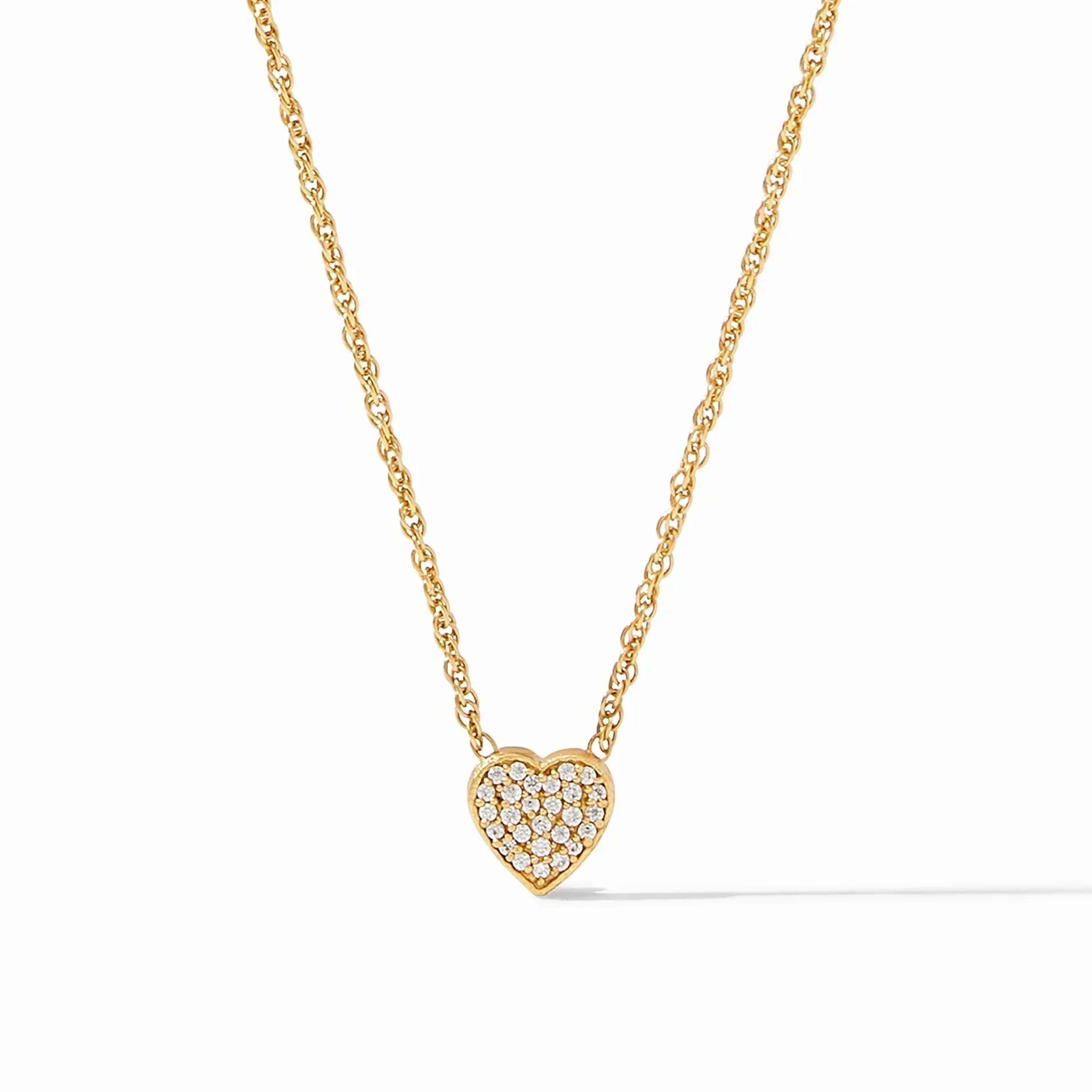 Heart Pave Demi Delicate Necklace