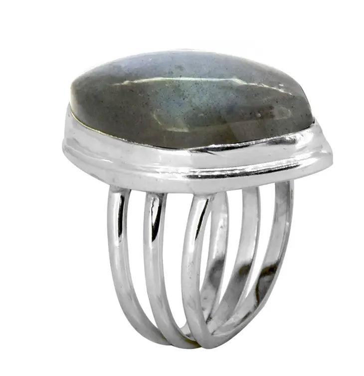 Labradorite Sterling Silver Bold Ring