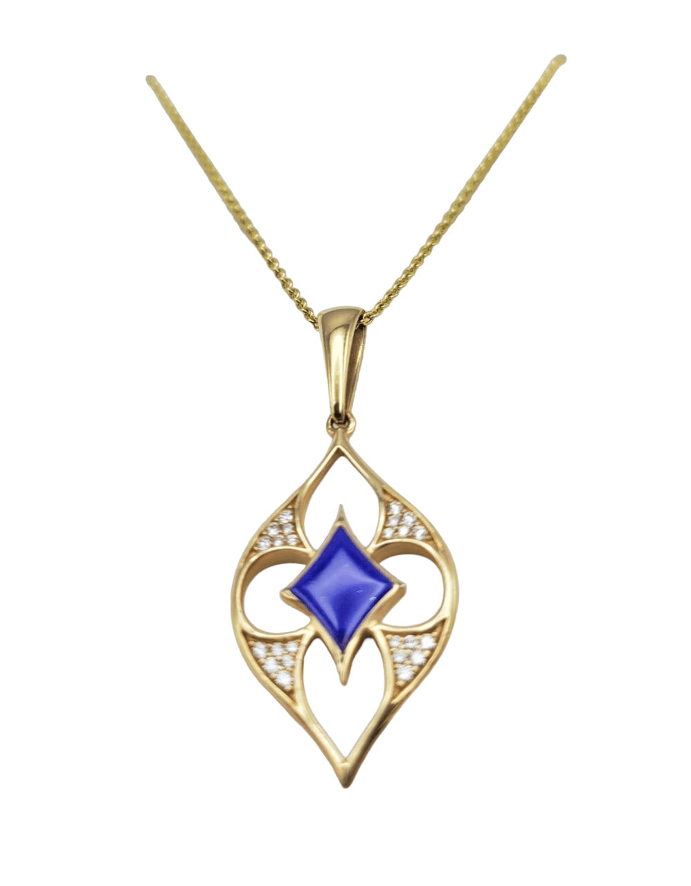 Lapis Diamond Necklace - Water Street Jewelers