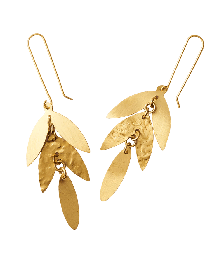 Leaf Chandelier Dangle Earrings
