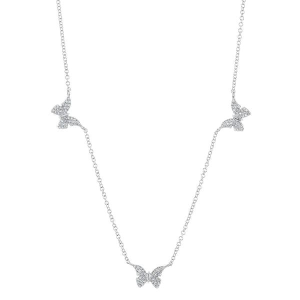 Mini Butterflies Diamond Necklace