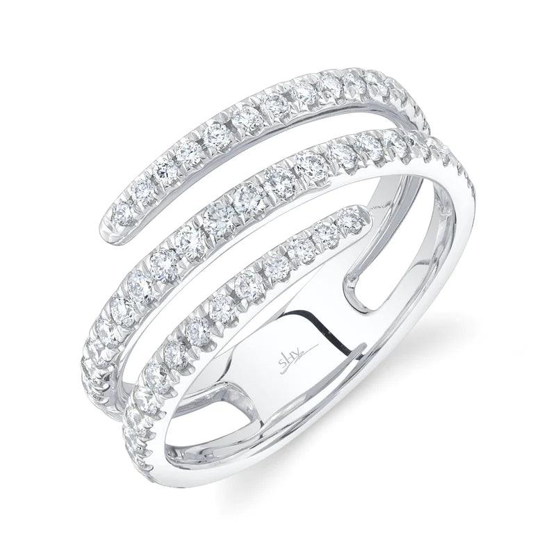 Open Cut Diamond Ring