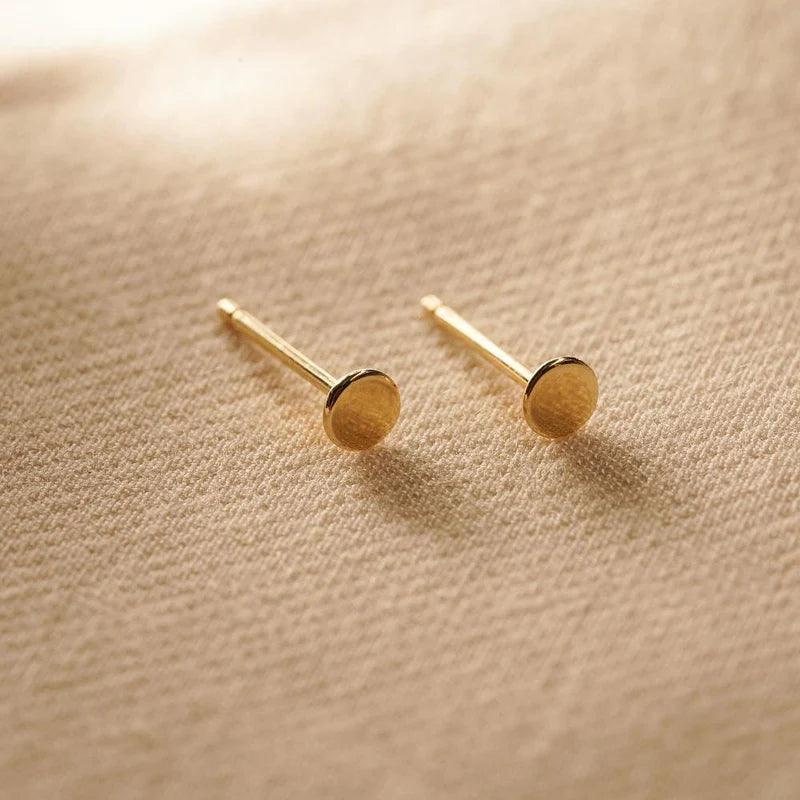 Disc Stud Earrings