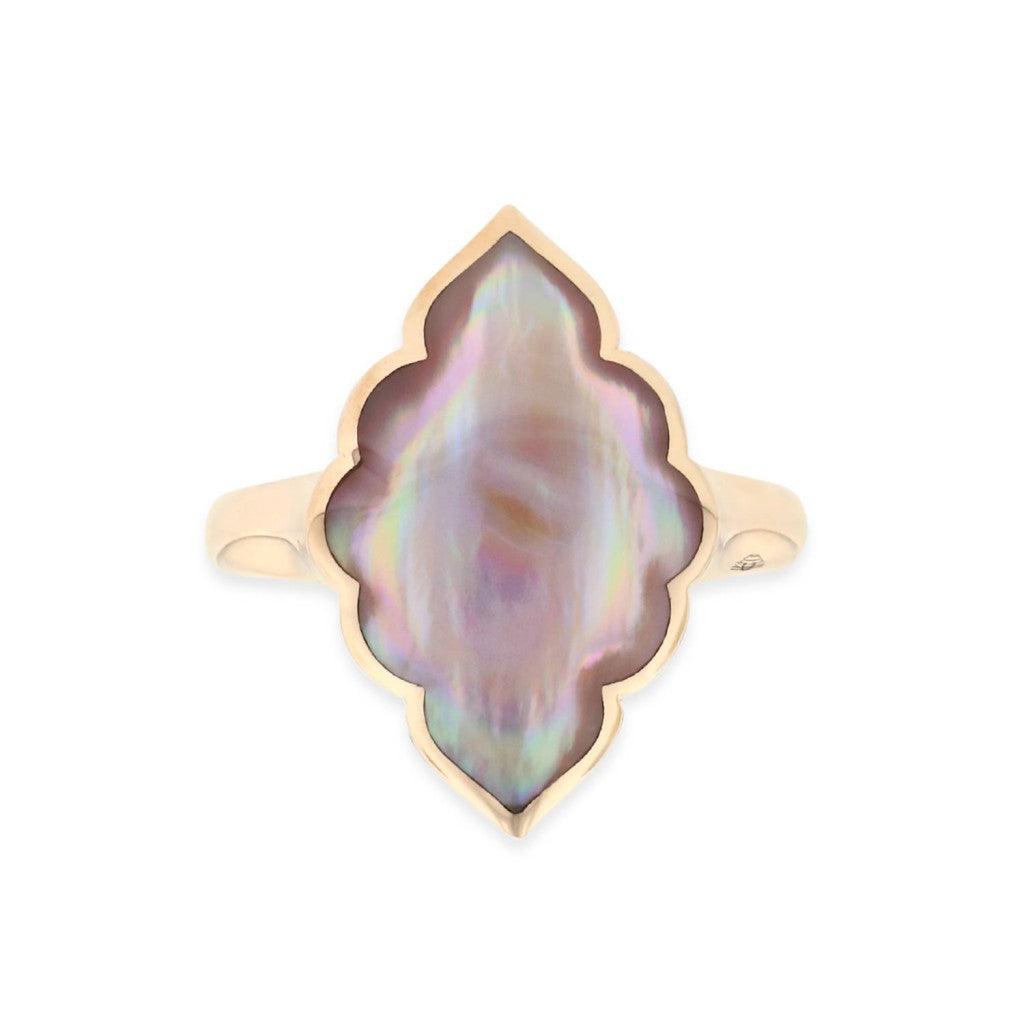 Pink Mother of Pearl Alhambra Ring - Water Street Jewelers