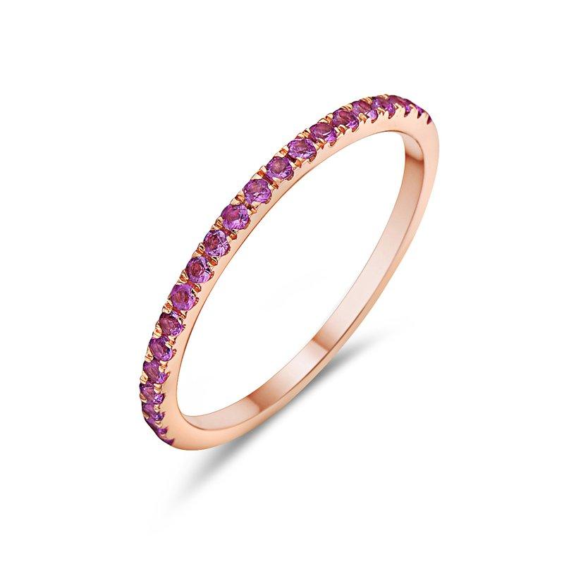 Pink Sapphire Stacking Band
