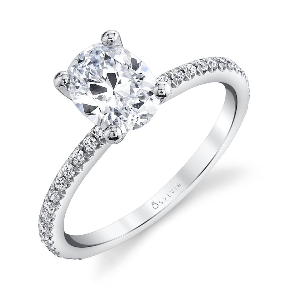 Platinum Adorlee Oval Engagement Ring