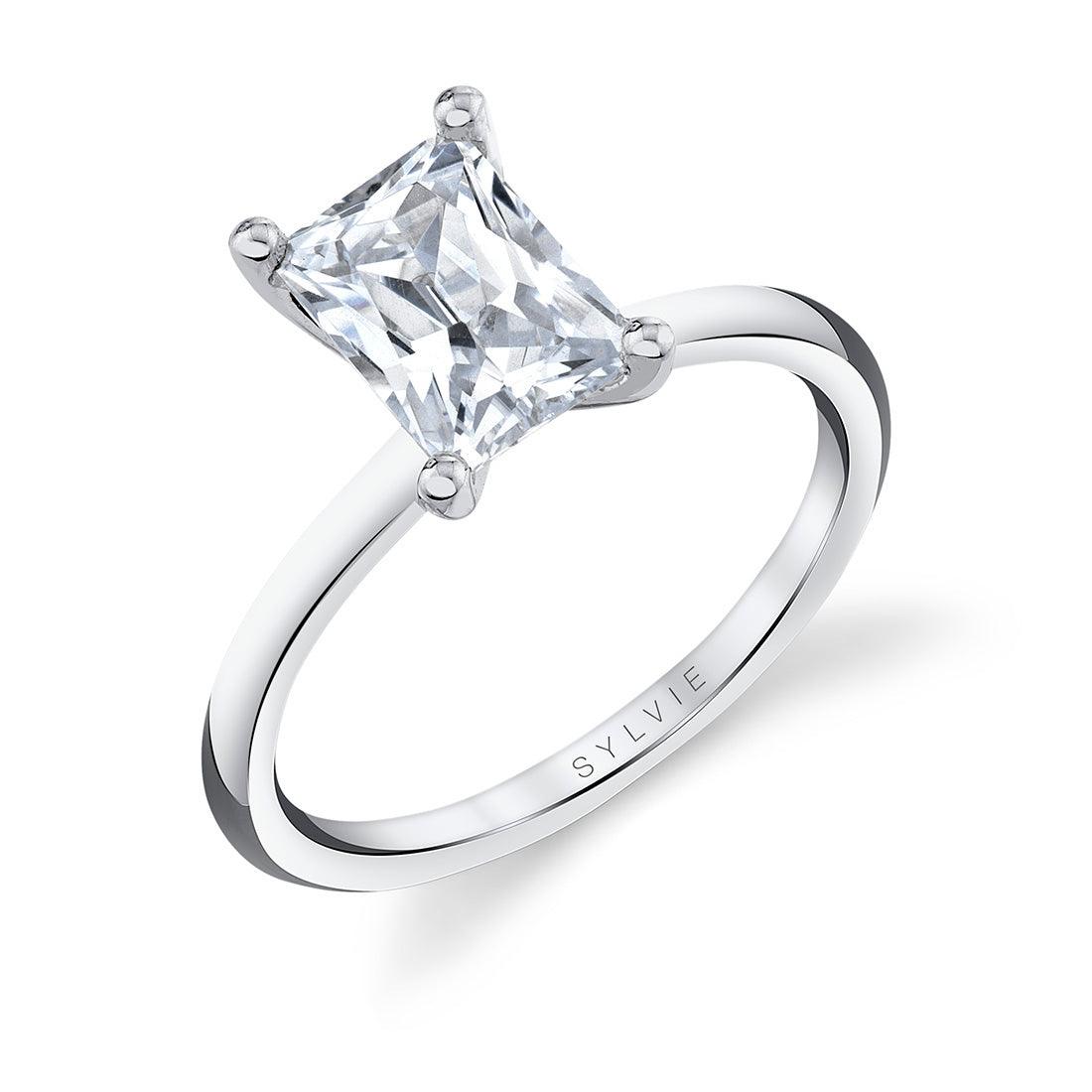 Platinum Amelia Radiant Cut Engagement Ring