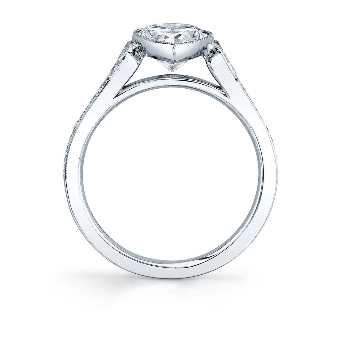 14K Brianna Pear Vintage Engagement Ring