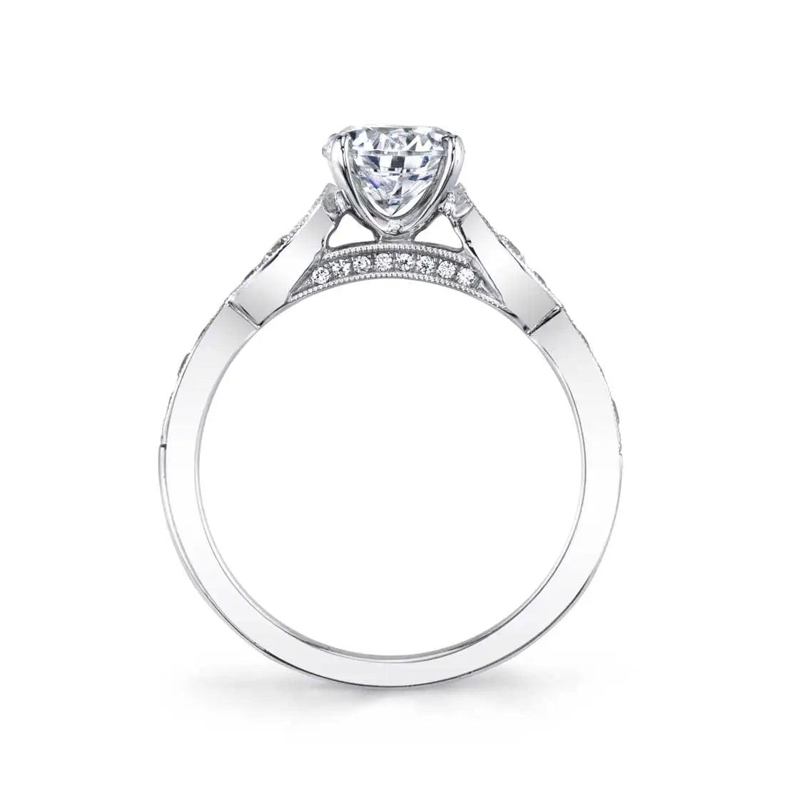 14K Esme Round Stackable Engagement Ring