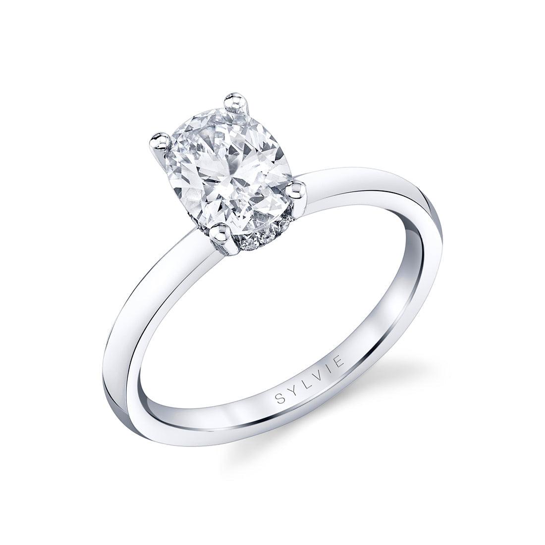 Platinum Joanna Solitaire Oval Engagement Ring