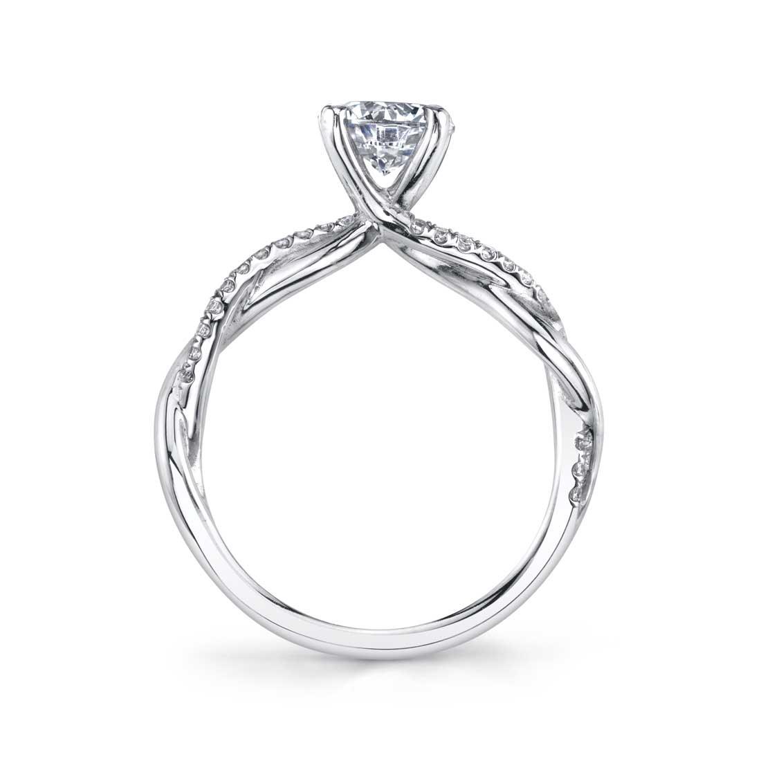 Yasmine Oval Spiral Engagement Ring