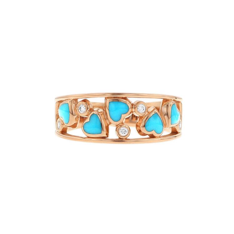 Sleeping Beauty Turquoise Diamond Ring