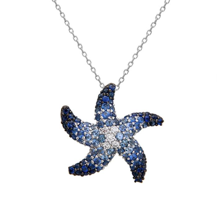 Starfish Sapphire Necklace