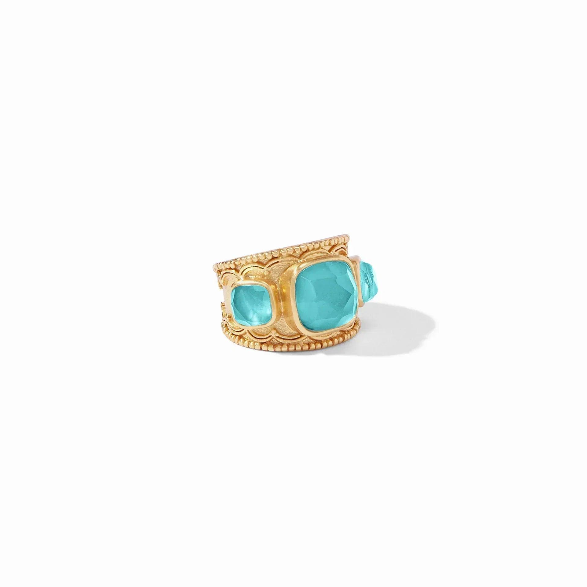 Trieste Statement Ring- Bahamian Blue