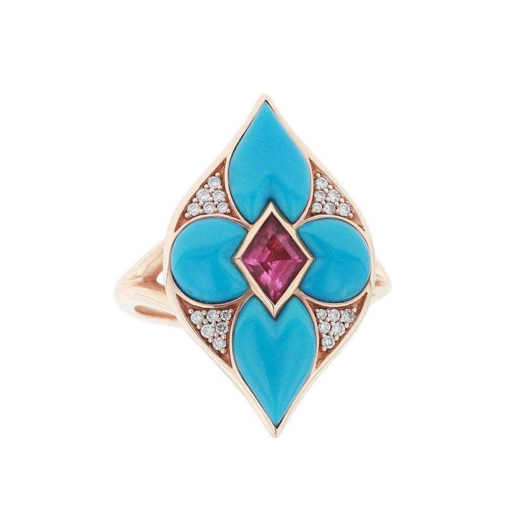 Turquoise Diamond Lumiere Ring