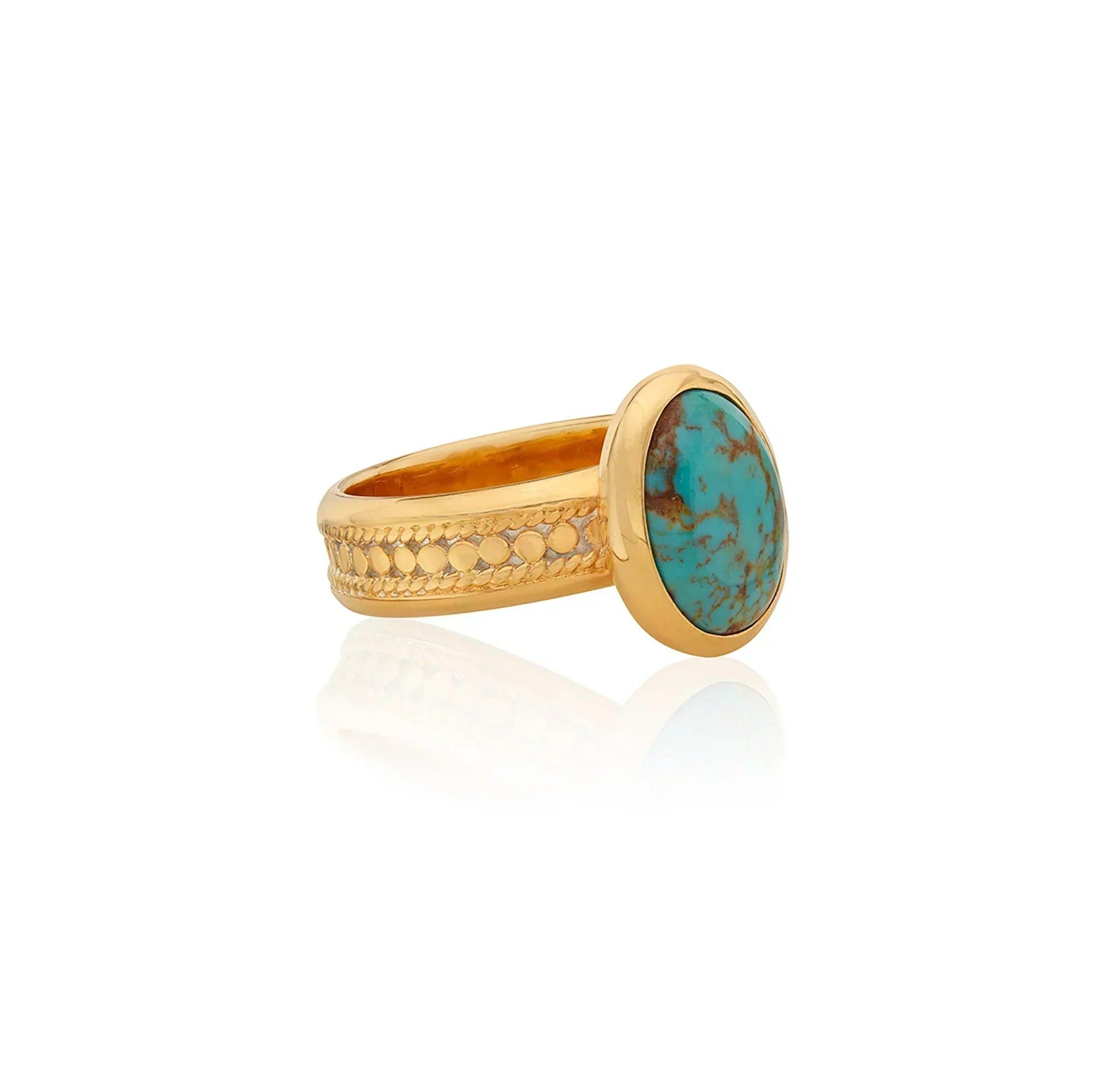 Turquoise Oval Cocktail Ring