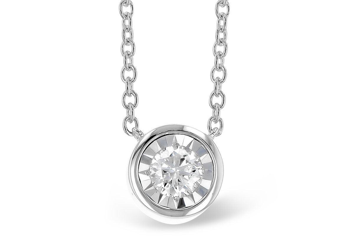 White Gold Diamond Pendant Necklace - Water Street Jewelers