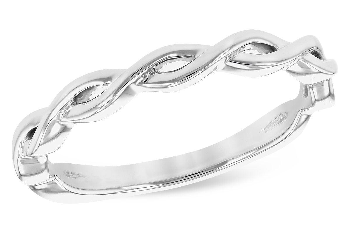 White Gold Twisted  Ring